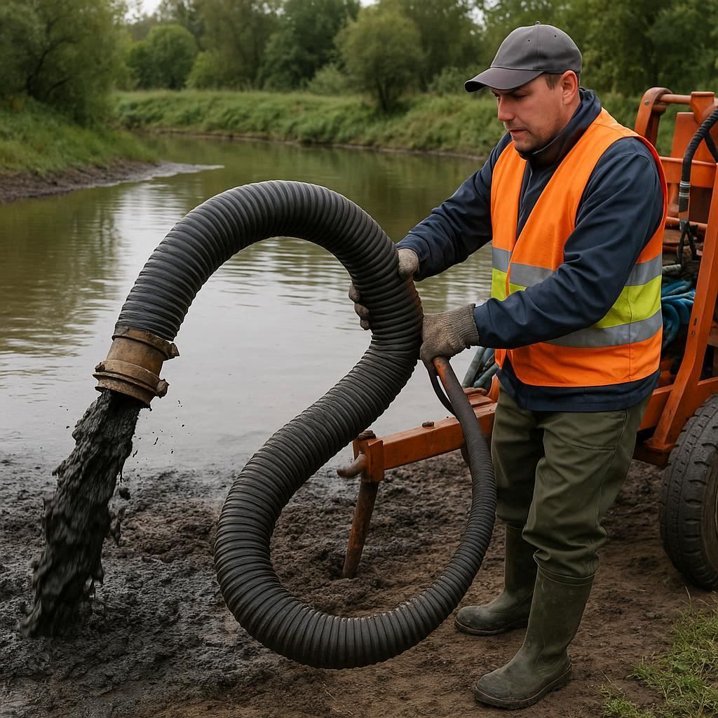 Очистка прудов и водоемов от ила в Приозерске