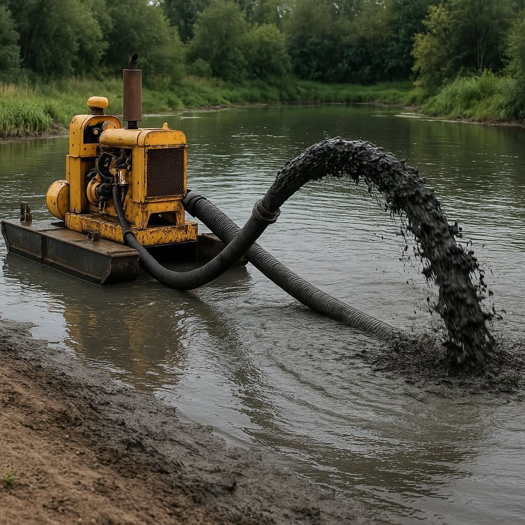 Очистка прудов и водоемов от ила в Приозерске