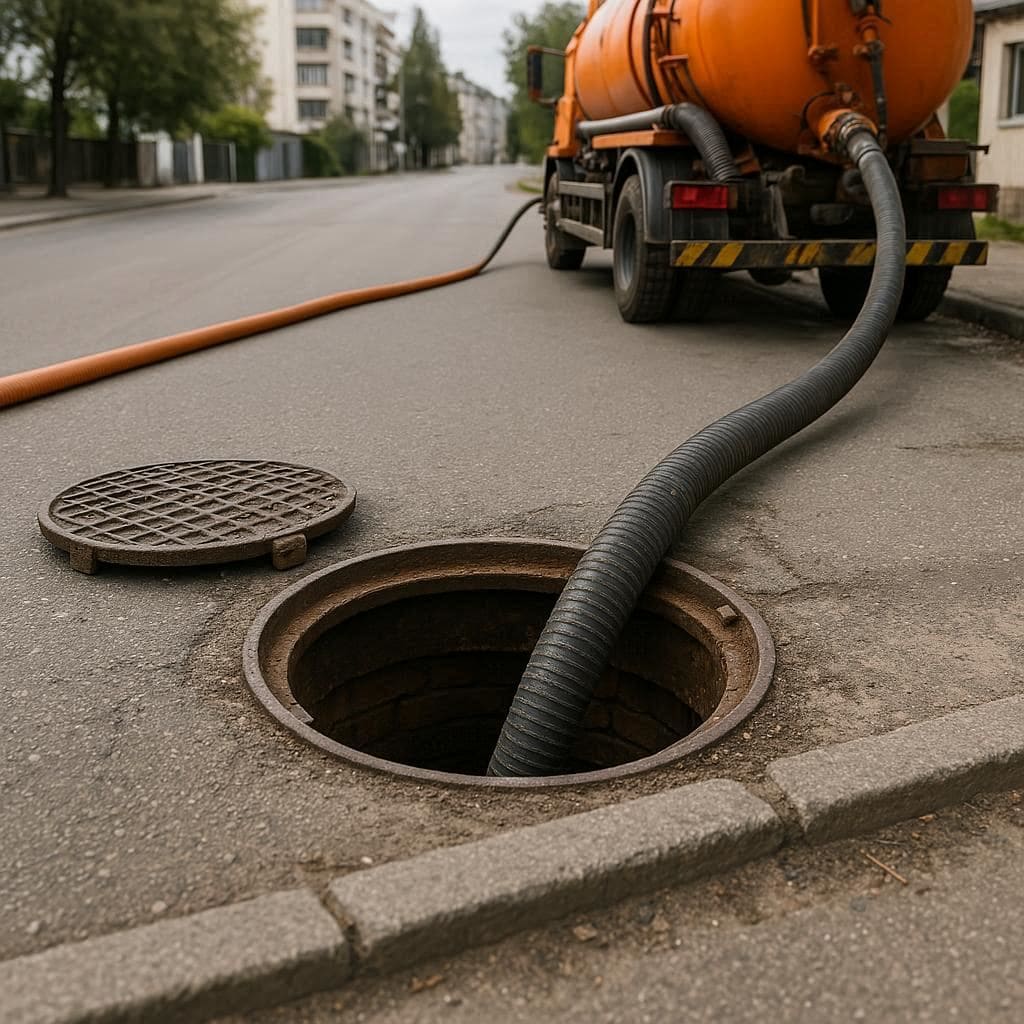 Плановое обслуживание канализации в Ларионово, Приозерский район